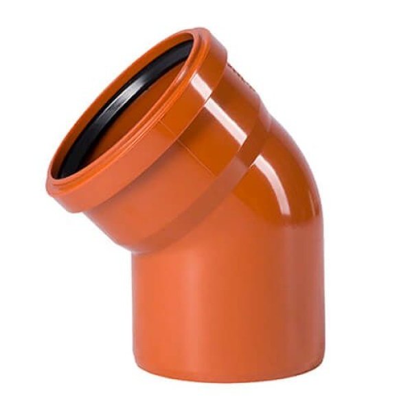 110mm x 45 deg Single Socket Bend
