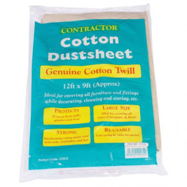 HEAVY DUTY COTTON TWILL DUST SHEETS