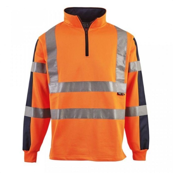 products Hi Vis Orange Two Tone Rugby Shirt