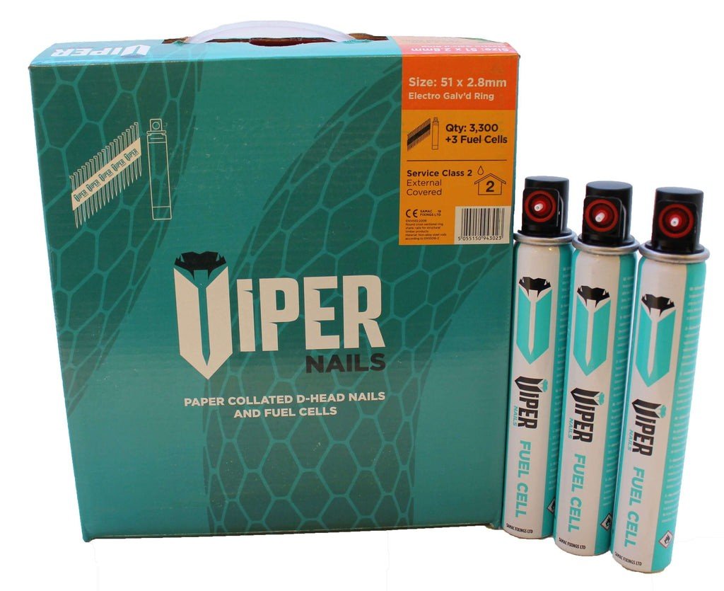 galvanised viper nails 75x31mm rg galvd fuel pack 2200