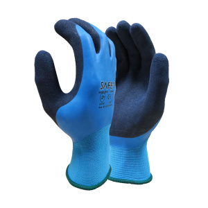 waterproof latex coated foam glove safet supplies
