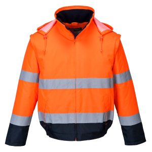 Hi-Vis 2-in-1 Contrast Essential Lite Bomber Jacket - Image 3