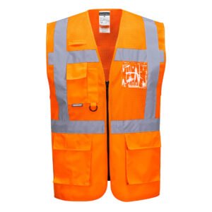 Madrid Hi-Vis Half Mesh Executive Vest - Image 3