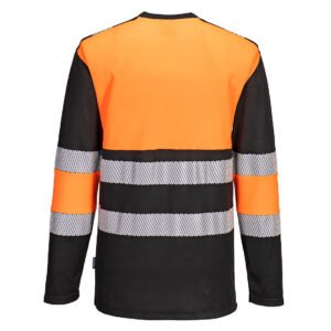 PW3 Hi-Vis Cotton Comfort Class 1 T-Shirt L/S - Image 4