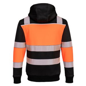 PW3 Hi-Vis Zipped Class 1 Winter Hoodie - Image 4
