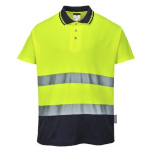 Hi-Vis Cotton Comfort Contrast Polo Shirt S/S - Image 1