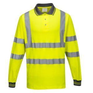 Hi-Vis Cotton Comfort Polo Shirt L/S - Image 3