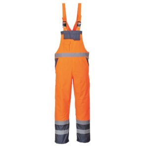 Hi-Vis Breathable Contrast Rain Bib and Brace - Image 4