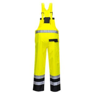 Hi-Vis Breathable Contrast Rain Bib and Brace - Image 3