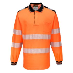 PW3 Hi-Vis Cotton Comfort Polo Shirt L/S - Image 6