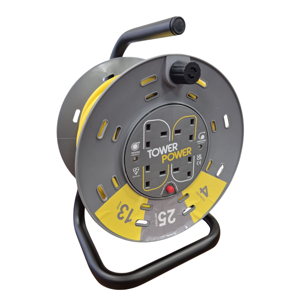 4 Socket 25 Metre 13 Amp Reel Pro Drum - Scaffolding Supplies | MPS Construction Supplies
