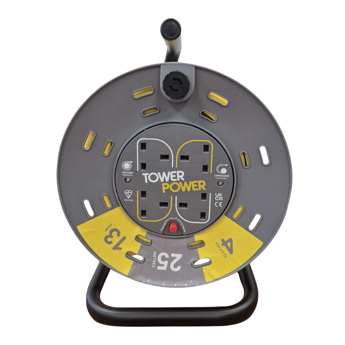 4 Socket 25 Metre 13 Amp Reel Pro Drum - Scaffolding Supplies | MPS Construction Supplies