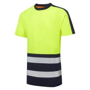 Essentials Hi Vis Eco CoolAir 2 Tone T-Shirt - Image 3