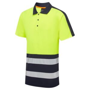 Essentials Hi-Vis Eco Coolair 2 Tone Polo Shirt - Image 3