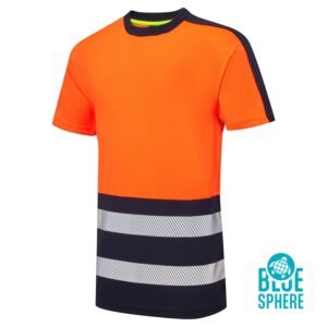Essentials Hi Vis Eco CoolAir 2 Tone T-Shirt - Image 7