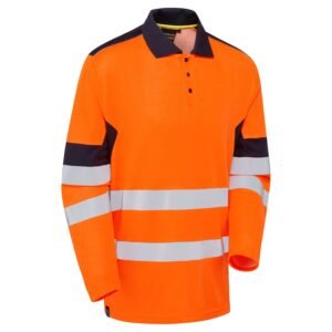 System Hi-Vis Eco CottonCool Long Sleeve Polo - Image 6