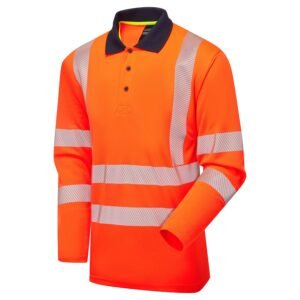 Essentials Hi-Vis Eco CoolMax Long Sleeve Polo - Image 9