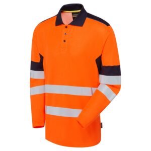 System Hi-Vis Eco CottonCool Long Sleeve Polo - Image 7