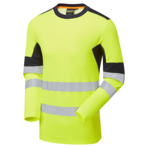 System Hi-Vis Eco Long Sleeve Cotton Cool T-Shirt - Image 3