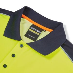 System Hi-Vis Eco CottonCool Long Sleeve Polo - Image 5
