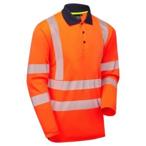 Essentials Hi-Vis Eco CoolMax Long Sleeve Polo - Image 8