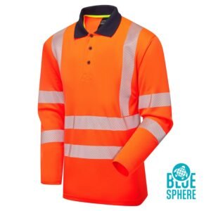 Essentials Hi-Vis Eco CoolMax Long Sleeve Polo - Image 7