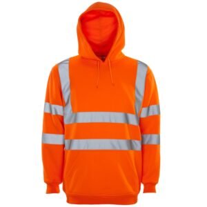 Supertouch Hi Vis Hooded Sweatshirt - Image 3