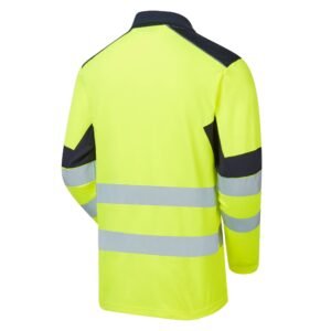 System Hi-Vis Eco CottonCool Long Sleeve Polo - Image 3