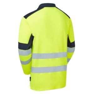 System Hi-Vis Eco CottonCool Long Sleeve Polo - Image 4