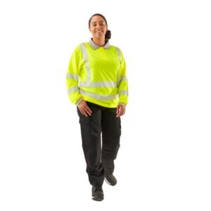 Ladies Hi Vis Jaya Bird Eye Polo - Image 3