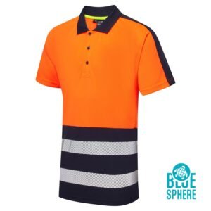 Essentials Hi-Vis Eco Coolair 2 Tone Polo Shirt - Image 8