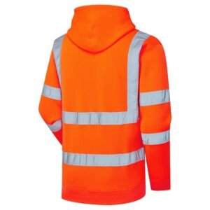 Supertouch Hi Vis Zipped Hooded Sweatshirt - Image 4