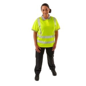 Ladies Hi Vis Savannah Bird Eye Polo - Image 3
