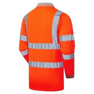 Supertouch Hi Vis Long Sleeve Bird Eye Polo Shirt - Image 4