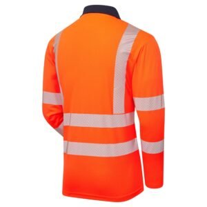 Essentials Hi-Vis Eco CoolMax Long Sleeve Polo - Image 11