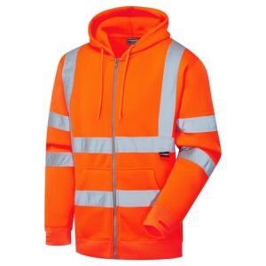 Supertouch Hi Vis Zipped Hooded Sweatshirt - Image 3