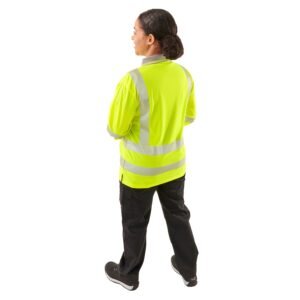 Ladies Hi Vis Jaya Bird Eye Polo - Image 4