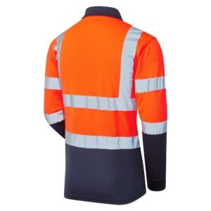 Supertouch Hi-Vis 2 Tone Long Sleeve Polo Shirt - Image 4