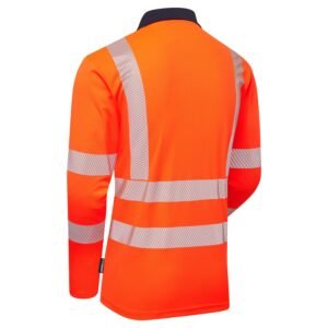 Essentials Hi-Vis Eco CoolMax Long Sleeve Polo - Image 12